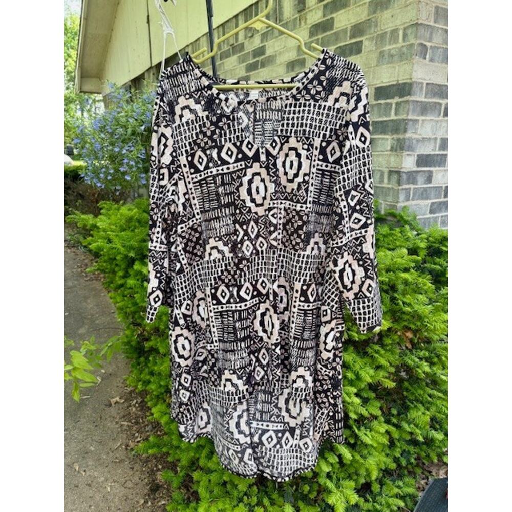 Women's Blouse Cato White/Black Size 18/20 W - Picture 2 of 6